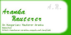 aranka mauterer business card